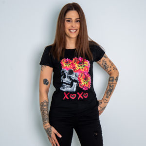 Camiseta chica calavera XOXO